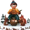 Kinder Hubrig Volkskunst Hubrig Winterkinder*Miniatur Winterkind Tiere des Waldes von