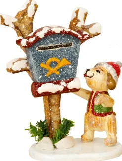 Kinder Hubrig Volkskunst Hubrig Winterkinder*Miniatur Winterkind Zeitungsbote, 3er Set von