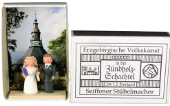 Gunter Flath Miniaturen*Miniatur Zündholzschachtel Hochzeitspaar von