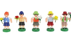 Figurenland Uhlig GmbH Blumenmädchen*Miniaturen Blumenjungen, 5 Stück handbemalt von