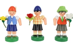 Figurenland Uhlig GmbH Blumenmädchen*Miniaturen Blumenjungen, 5 Stück handbemalt von