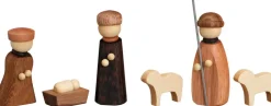Seiffener Volkskunst eG Weihnachtsfiguren*Miniaturen Christi Geburt, 6-teilig, 7 cm, von