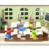 Gunter Flath Miniaturen*Miniaturstübchen Hasenschule mit Lehrer von