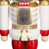 Seiffener Volkskunst eG Nussknacker*Nussknacker Exklusiv König weiss-rot, 20 cm von