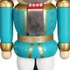 Seiffener Volkskunst eG Nussknacker*Nussknacker Exklusiv König, 20 cm türkis-weiss von