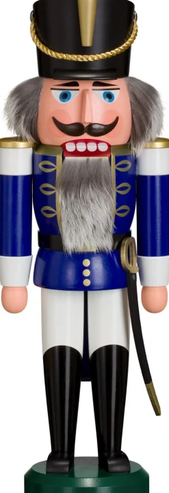 Seiffener Volkskunst eG Neuheiten | Nussknacker*Nussknacker Husar, blau, 37 cm von