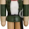 Seiffener Volkskunst eG Neuheiten | Nussknacker*Nussknacker Husar, grün lasiert, 28 cm von