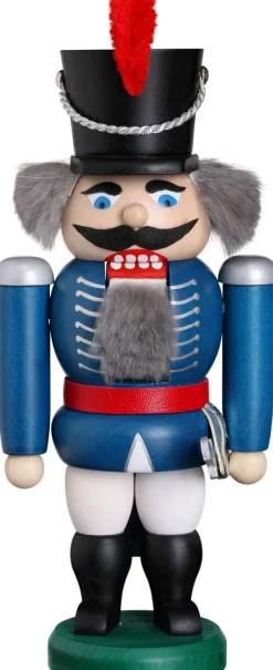Seiffener Volkskunst eG Nussknacker*Nussknacker Husar in blau, 21 cm von