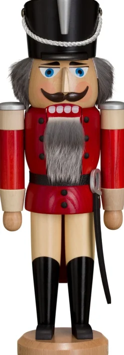 Seiffener Volkskunst eG Neuheiten | Nussknacker*Nussknacker Husar, rot-natur, 37 cm von