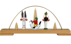 Volkskunstwerkstatt Eckert Auslaufartikel | Schwibbogen*Original Seiffener Schwibbogen, klein mit natur Baum von Eckert