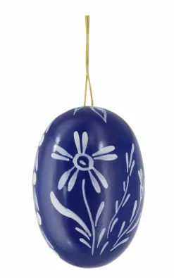 Figurenland Uhlig GmbH Ostereier*Osterei dunkelblau mit Margeriten von