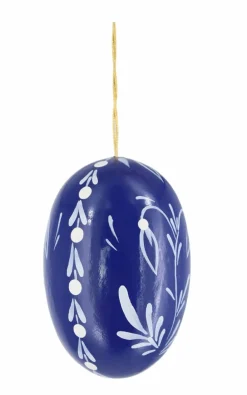 Figurenland Uhlig GmbH Ostereier*Osterei dunkelblau mit Schneeglöckchen von