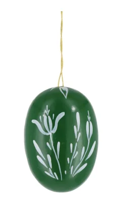 Figurenland Uhlig GmbH Ostereier*Osterei dunkelgrün mit Tulpen von
