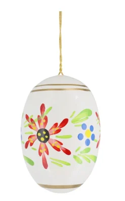 Figurenland Uhlig GmbH Ostereier*Osterei weiß mit Blumen von