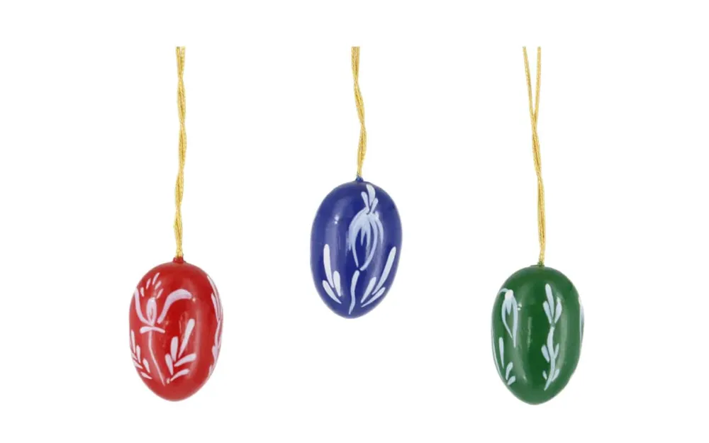 Figurenland Uhlig GmbH Ostereier*Ostereier mit Blumen, farbig, 6 Stück von