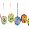 Figurenland Uhlig GmbH Neuheiten | Ostereier*Ostereier mit getupften Blumen, 6 Stück, 3,5 cm von