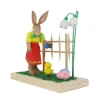 Bettina Franke Neuheiten | Osterhasen*Osterhase - Häsin am Gartenzaun, geschnitzt, 11 cm von