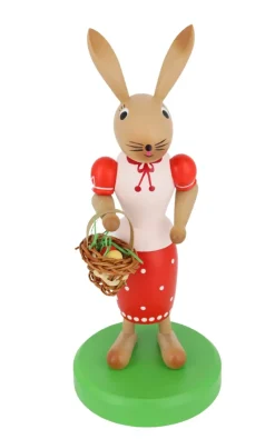 SEIFFENcom by Nestler GmbH Osterhasen*Osterhase - Häsin mit Eierkorb, 28 cm von SEIFFEN.COM