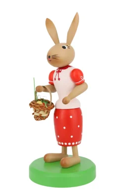 SEIFFENcom by Nestler GmbH Osterhasen*Osterhase - Häsin mit Eierkorb, 28 cm von SEIFFEN.COM