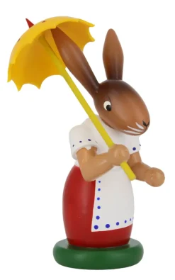 SEIFFENcom by Nestler GmbH Neuheiten | Osterhasen*Osterhase - Häsin mit Schirm, 9 cm, von SEIFFEN.COM