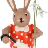 KWO Osterhasen*Osterhase - Häsin mit Schneeglöckchen, 11 cm von