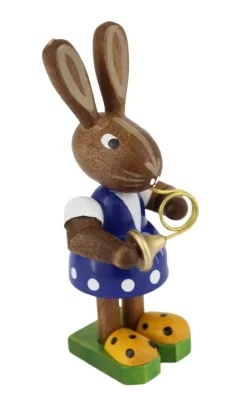 Figurenland Uhlig GmbH Osterhasen*Osterhase - Mädchen mit Waldhorn von