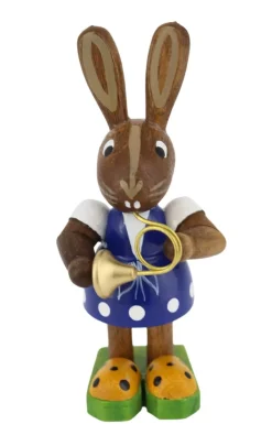 Figurenland Uhlig GmbH Osterhasen*Osterhase - Mädchen mit Waldhorn von