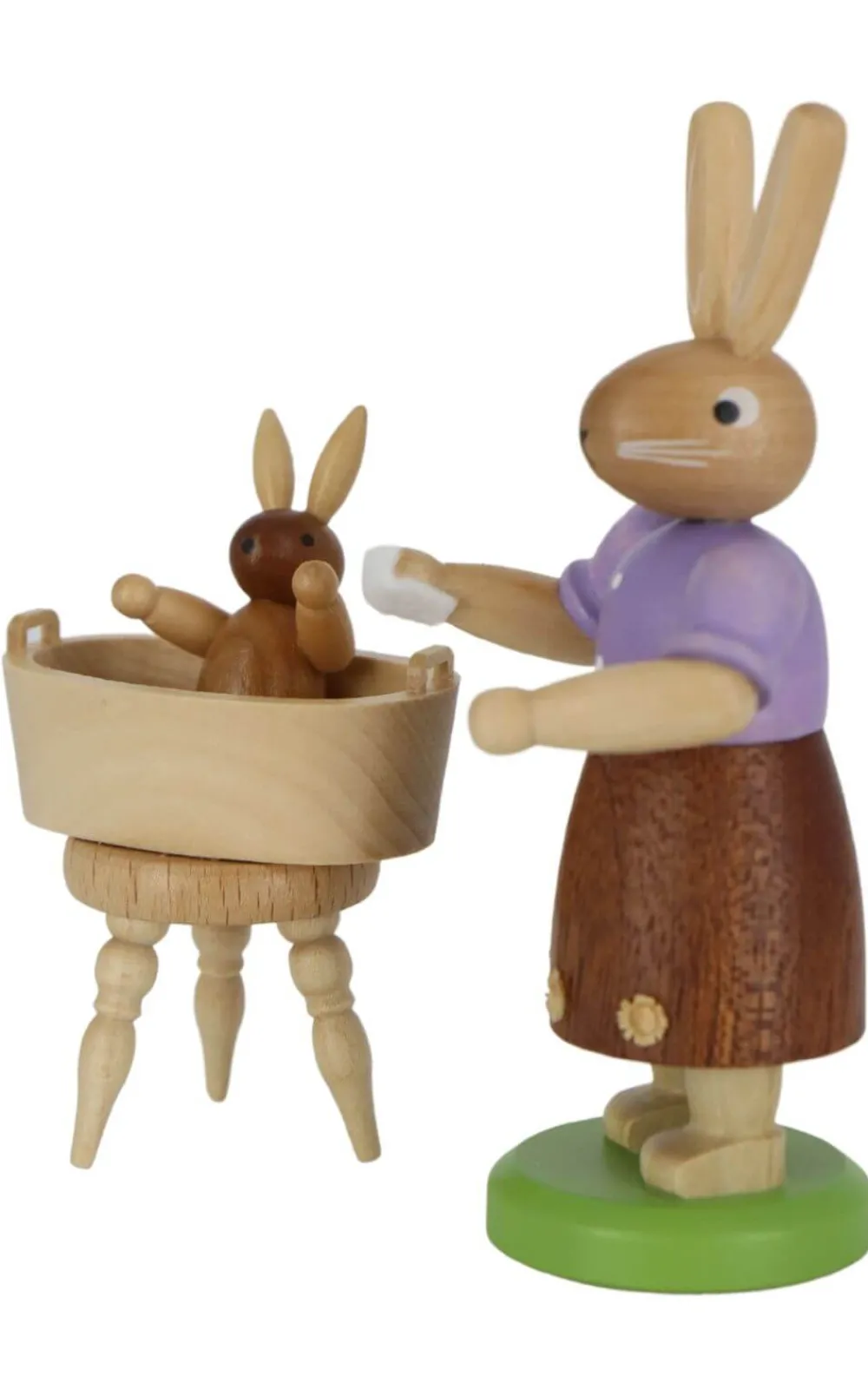 Müller Kleinkunst Osterhasen*Osterhase - Mutter mit badendem Kind, farbig, 11 cm von