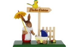 SEIFFENcom by Nestler GmbH Neuheiten*Osterhase - Mutter mit Kinderwagen,12 cm, von SEIFFEN.COM
