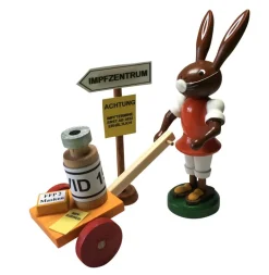 Thomas Preißler Auslaufartikel*Osterhase Impfhelfer, 9 cm von