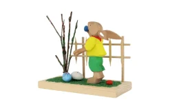 Bettina Franke Neuheiten | Osterhasen*Osterhase mit Gartenzaun, geschnitzt von