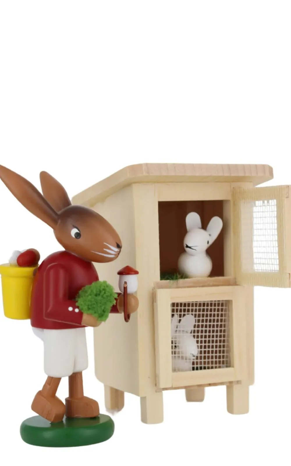 SEIFFENcom by Nestler GmbH Neuheiten | Osterhasen*Osterhase mit Hasenstall, 9 cm, von SEIFFEN.COM
