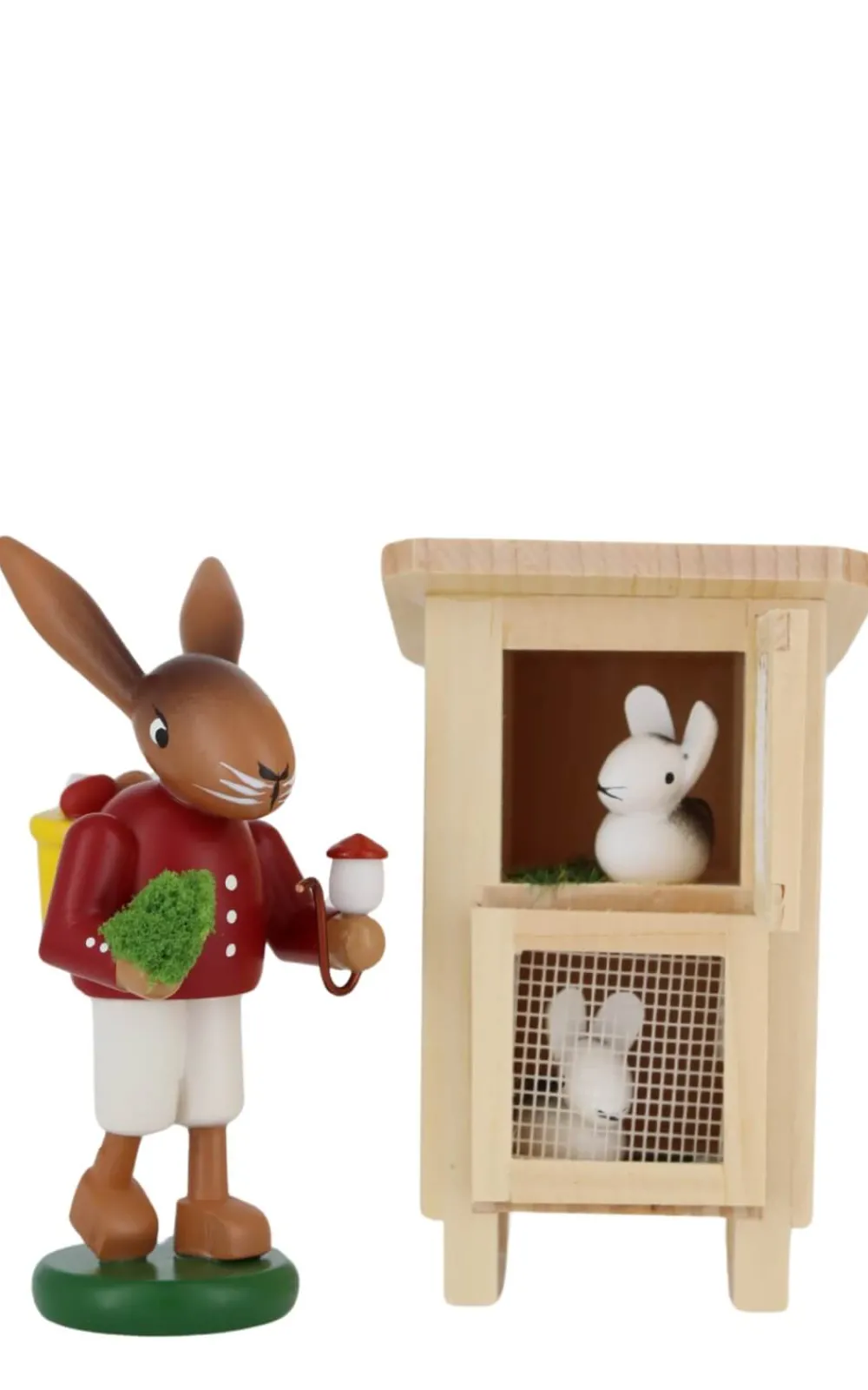 SEIFFENcom by Nestler GmbH Neuheiten | Osterhasen*Osterhase mit Hasenstall, 9 cm, von SEIFFEN.COM
