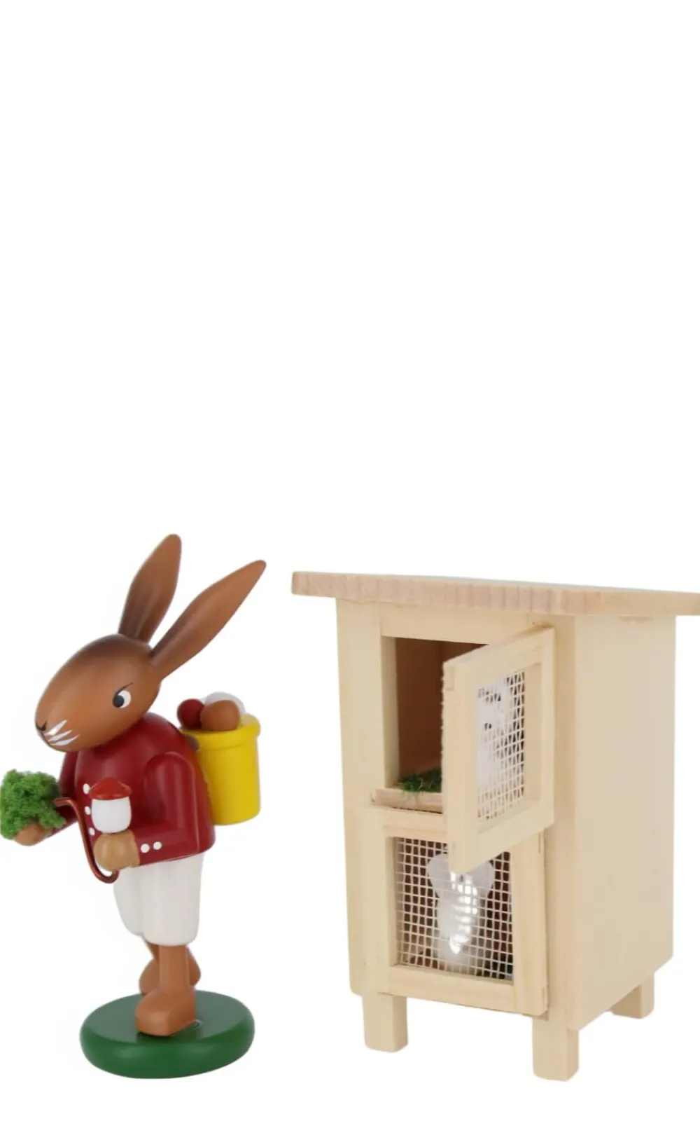 SEIFFENcom by Nestler GmbH Neuheiten | Osterhasen*Osterhase mit Hasenstall, 9 cm, von SEIFFEN.COM