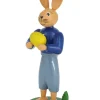 Holzkunst Gahlenz Auslaufartikel | Osterhasen*Osterhase mit langer Hose und Ei, 12 cm von