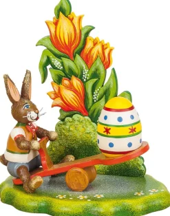 Hubrig Volkskunst Neuheiten | Osterhasen*Osterhase mit Ostereierwippe, 12 cm von