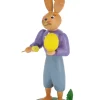 Holzkunst Gahlenz Osterhasen*Osterhase mit Pinsel und Ei, 12 cm von