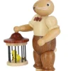 Müller Kleinkunst Osterhasen*Osterhase mit Vogelkäfig, 11 cm, von