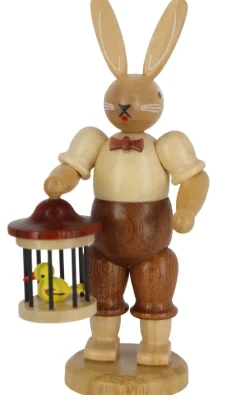 Müller Kleinkunst Osterhasen*Osterhase mit Vogelkäfig, 11 cm, von