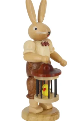 Müller Kleinkunst Osterhasen*Osterhase mit Vogelkäfig, 11 cm, von