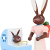 holz.kunst Stephan Kaden Neuheiten | Osterhasen*Osterhase Mutter mit blauem Kinderwagen von Stephan Kaden