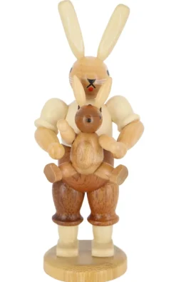 Müller Kleinkunst Osterhasen*Osterhase Vater mit Kind, 11 cm, von