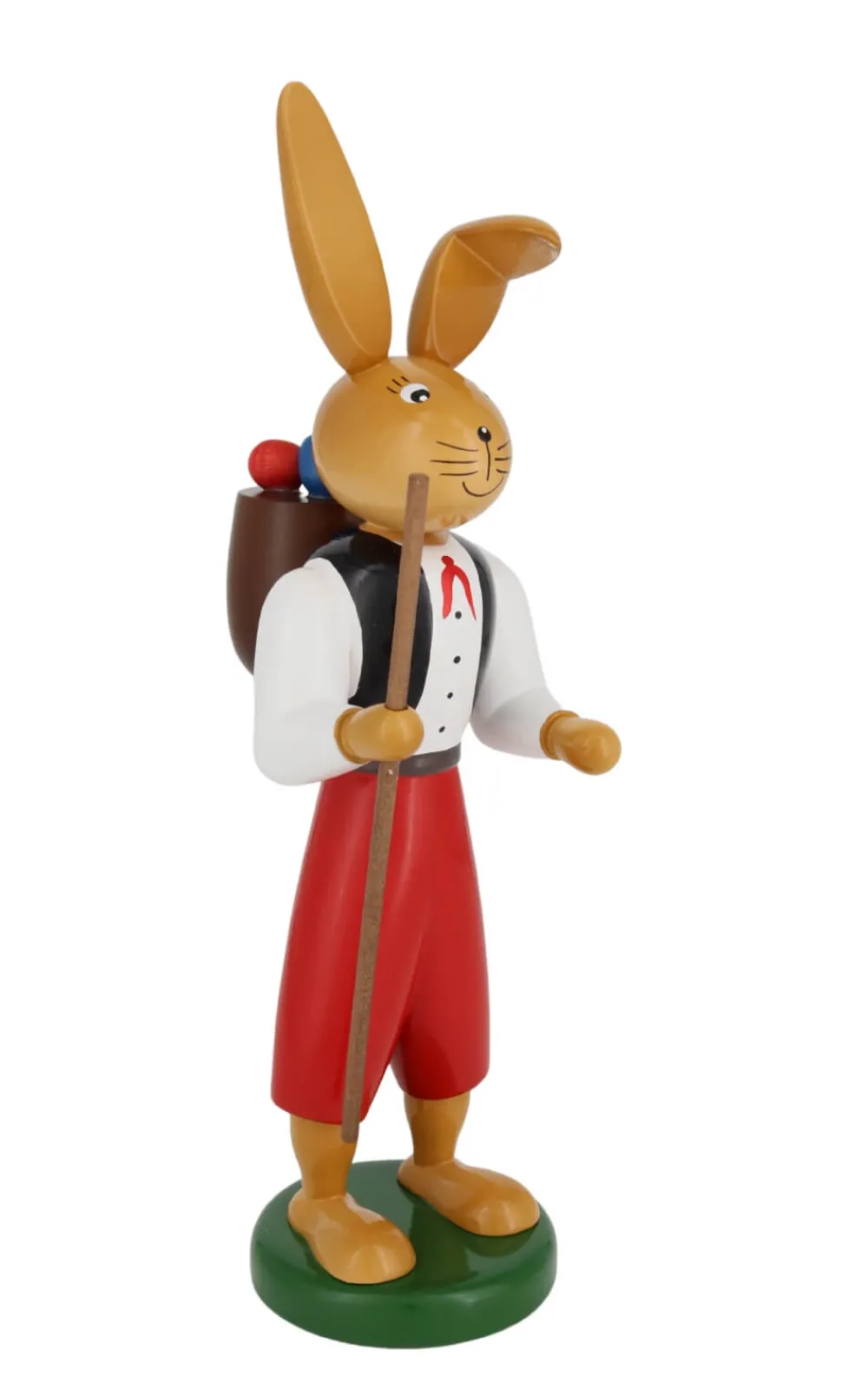 Holzkunst Gahlenz Osterhasen*Osterhase Wanderbursche, 27 cm von