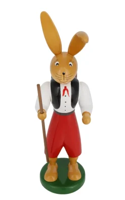 Holzkunst Gahlenz Osterhasen*Osterhase Wanderbursche, 27 cm von