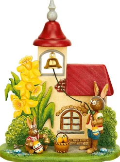 Hubrig Volkskunst Neuheiten | Osterhasen*Osterhasen Osterglockenläuten, 18 cm von