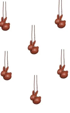 Christian Ulbricht Neuheiten*Osterhasen zum Hängen, 6 Stück, 2 cm, von