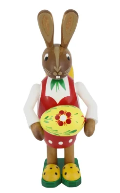 Figurenland Uhlig GmbH Osterhasen*Osterhasenfrau mit Korb und großem Osterei, 15 cm von