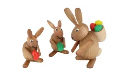 Jan Stephani Neuheiten | Osterhasen*Osterhasengruppe, 3-teilig, braun, 5-8 cm von