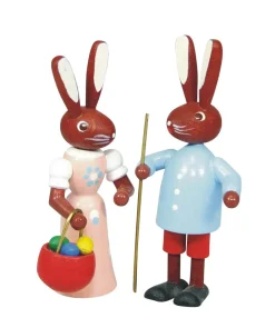 holz.kunst Stephan Kaden Neuheiten*Osterhasenpaar, bunt, 6 cm von Stephan Kaden