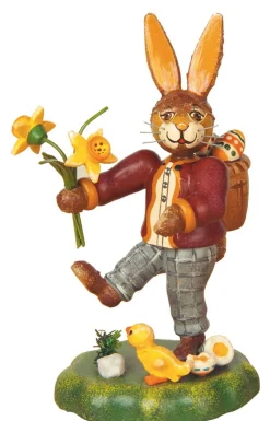 Hubrig Volkskunst Osterhasen*Osterhasenvater mit Narzisse von